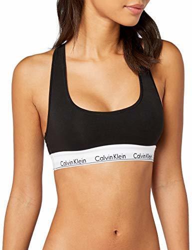 Moda Calvin Klein 0000F3785E, Sujetador para Mujer, Negro