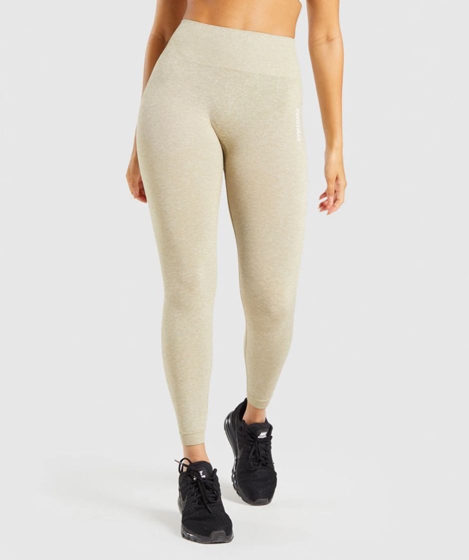 Moda Gymshark Adapt Marl Seamless Leggings - Beige