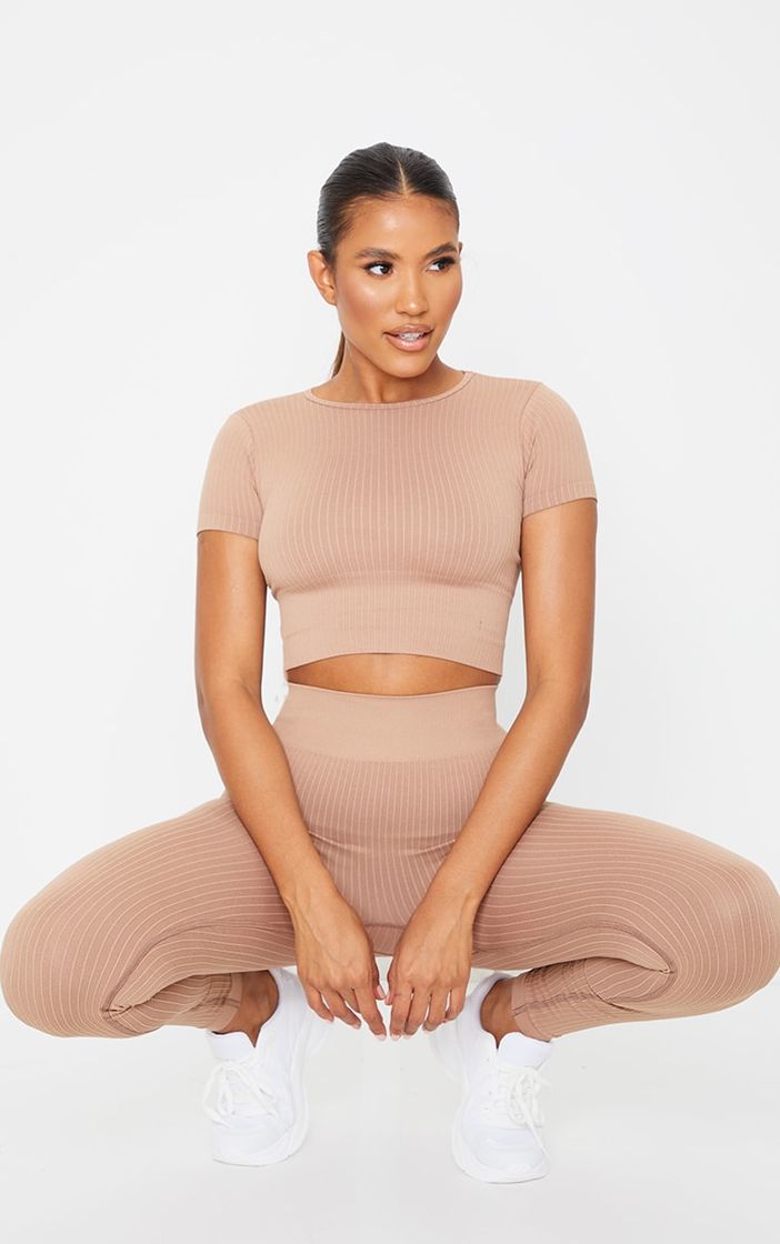 Fashion Nude Premium Ribbed Seamless Crop Top