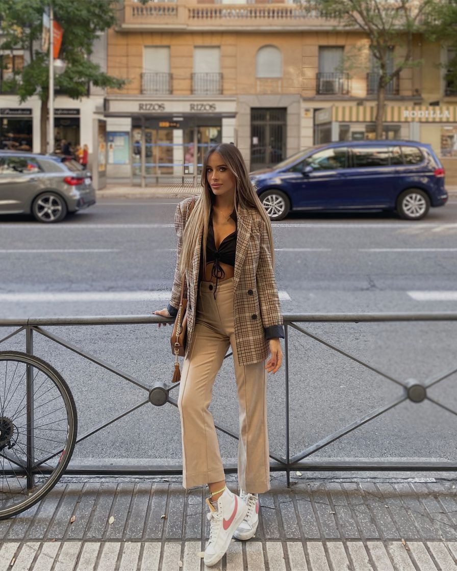 Fashion Blazer cuadros - Mujer | Bershka