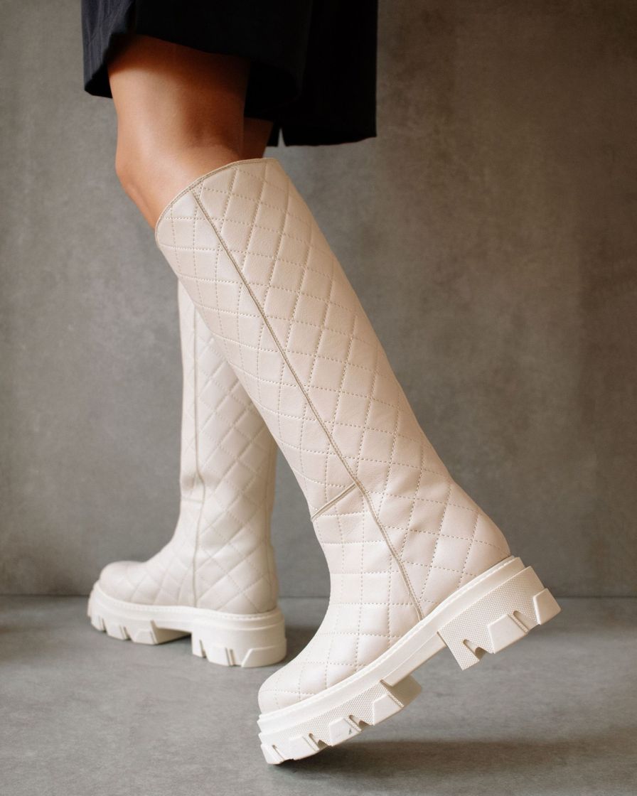 Moda Katiuska Goal Digger Ivory Boots