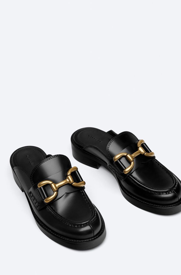 Social Uterqüe MOCASSINS EM PELE TIPO MULES COM ELOS 99