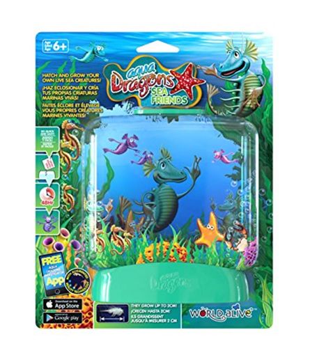Aqua Dragons- Amigos Marinos Juguete Educativo, Color versión en Verde, Rosa, Lila,