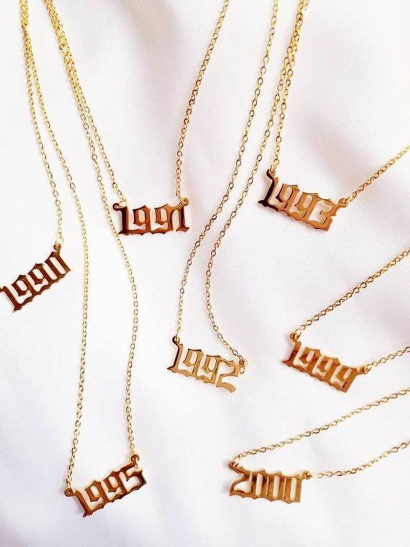 Productos Birth Year Gold Necklace