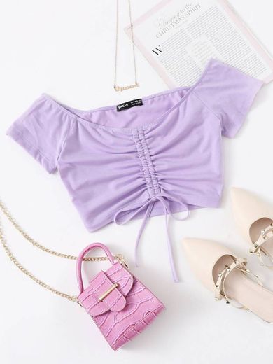 ✨ Cropped lilás soft ✨