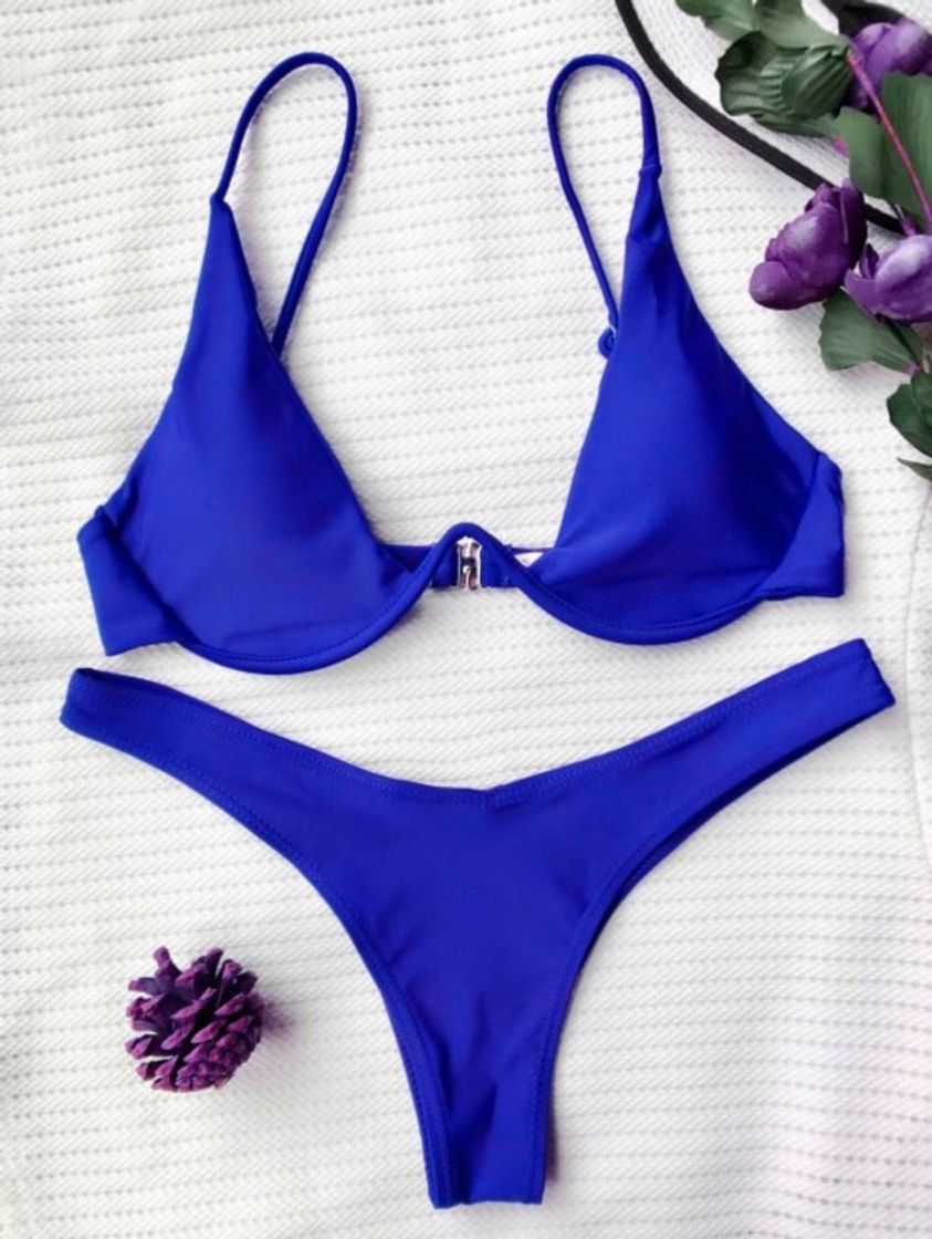 Fashion Push up plunge bikini by ZAFUL 