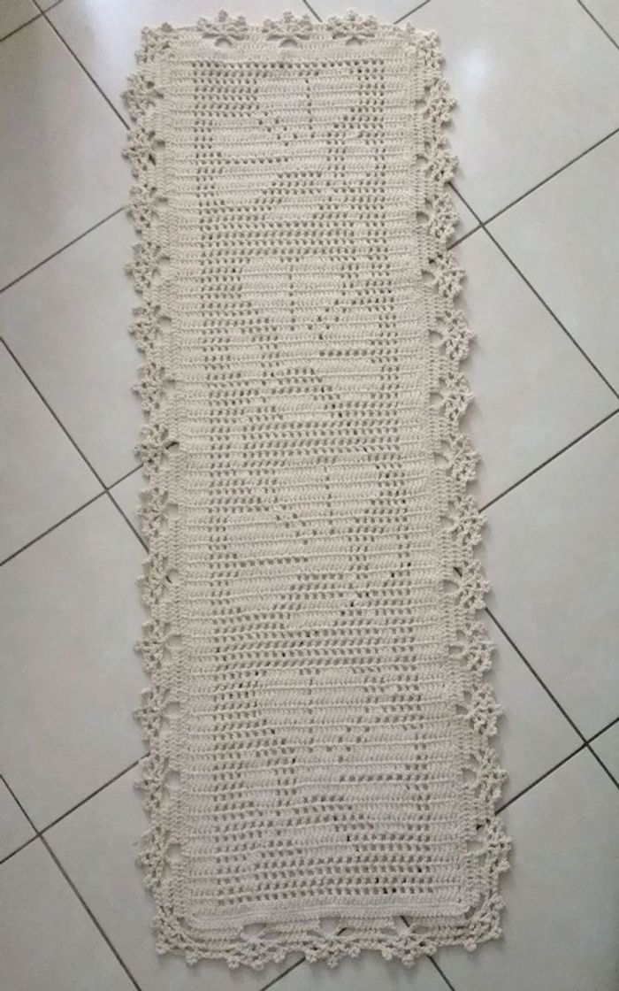 Social Trilho de Mesa, ou Tapete de crochê com barbante no Elo7 | LIKA ...