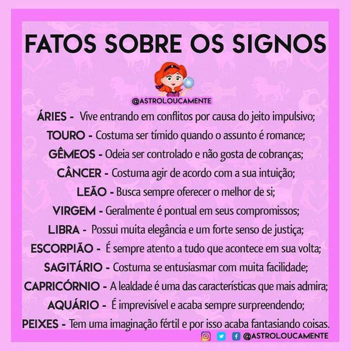 Fashion Fatos sobre os signos