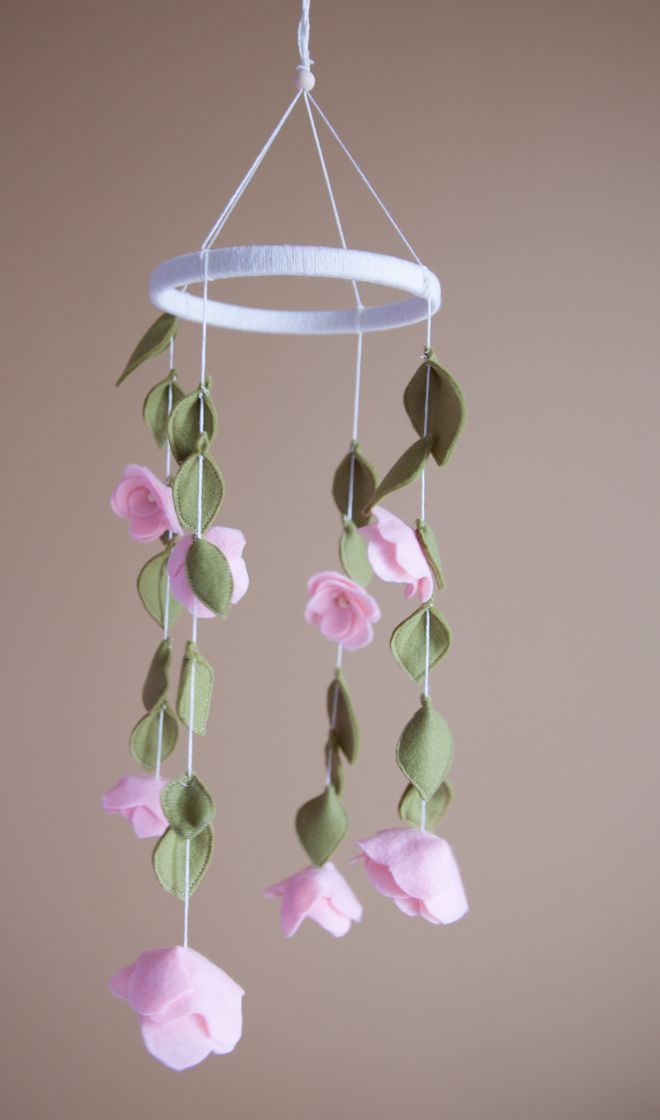 Rose baby mobile