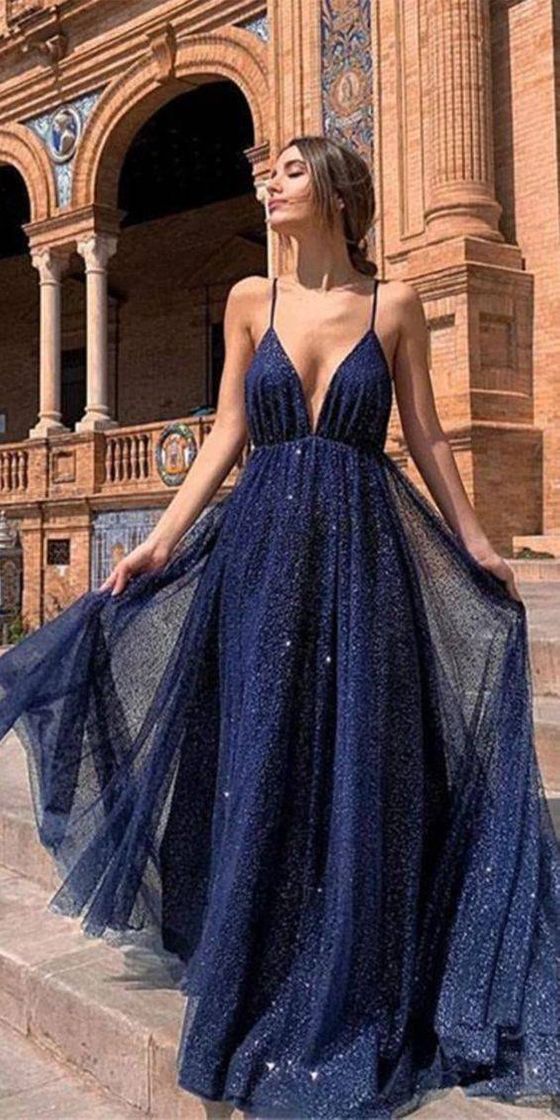 Fashion vestido azul 💙