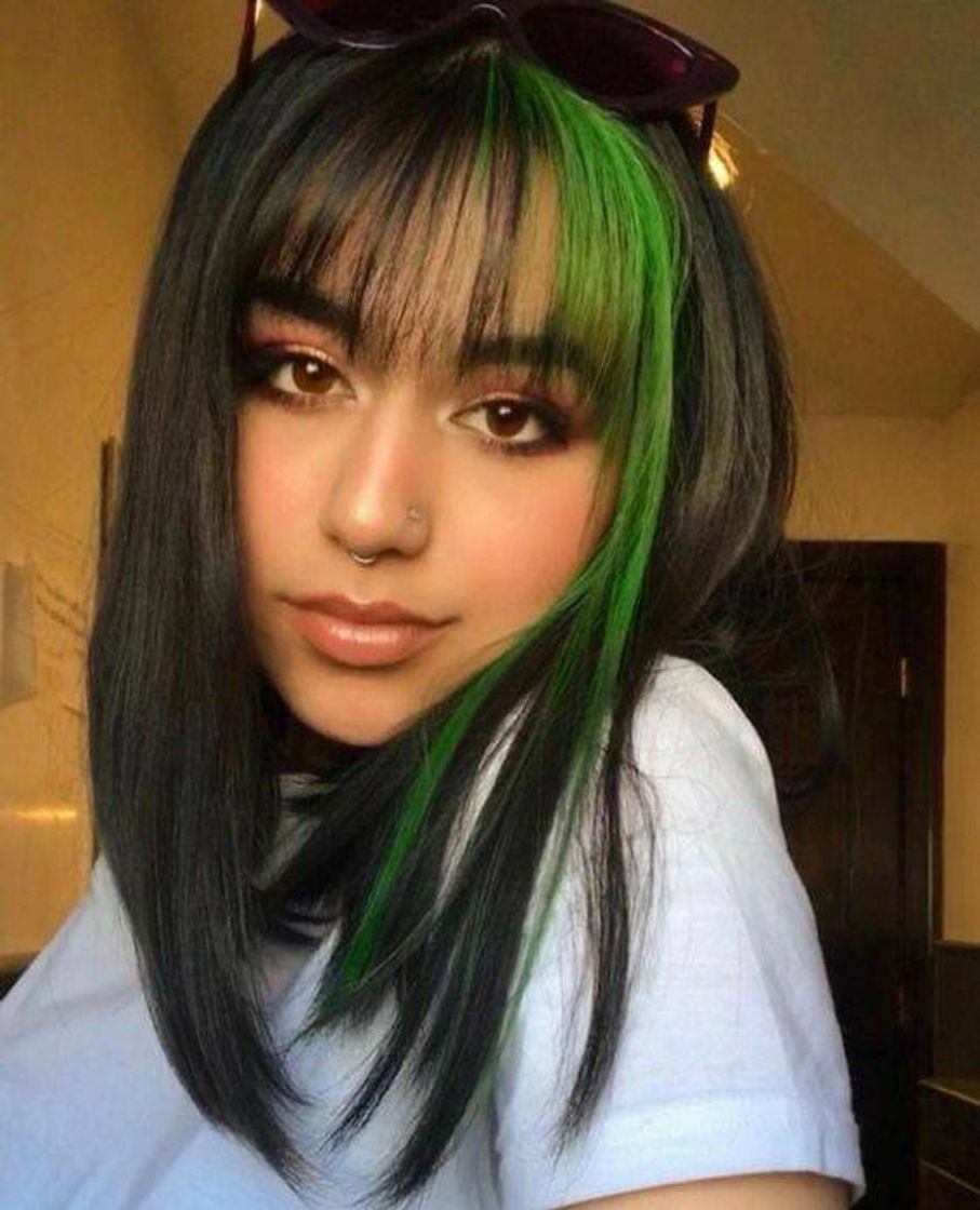 Social Meia mecha frontal [ verde ]