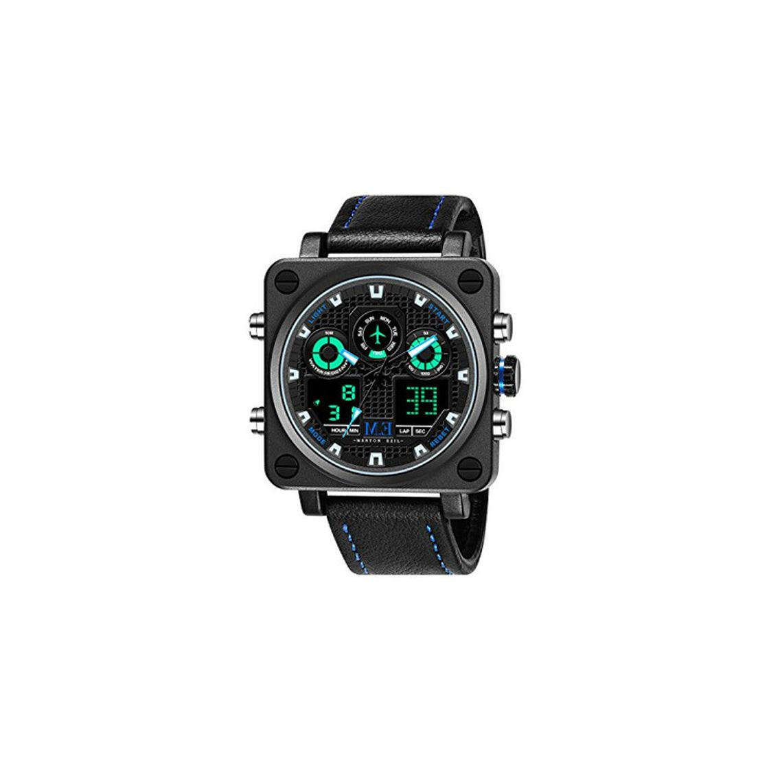 Fashion Regalo para Padre Menton Ezil Reloj Hombre Dijital Deportivo Eletrónico Militar Multifuncional