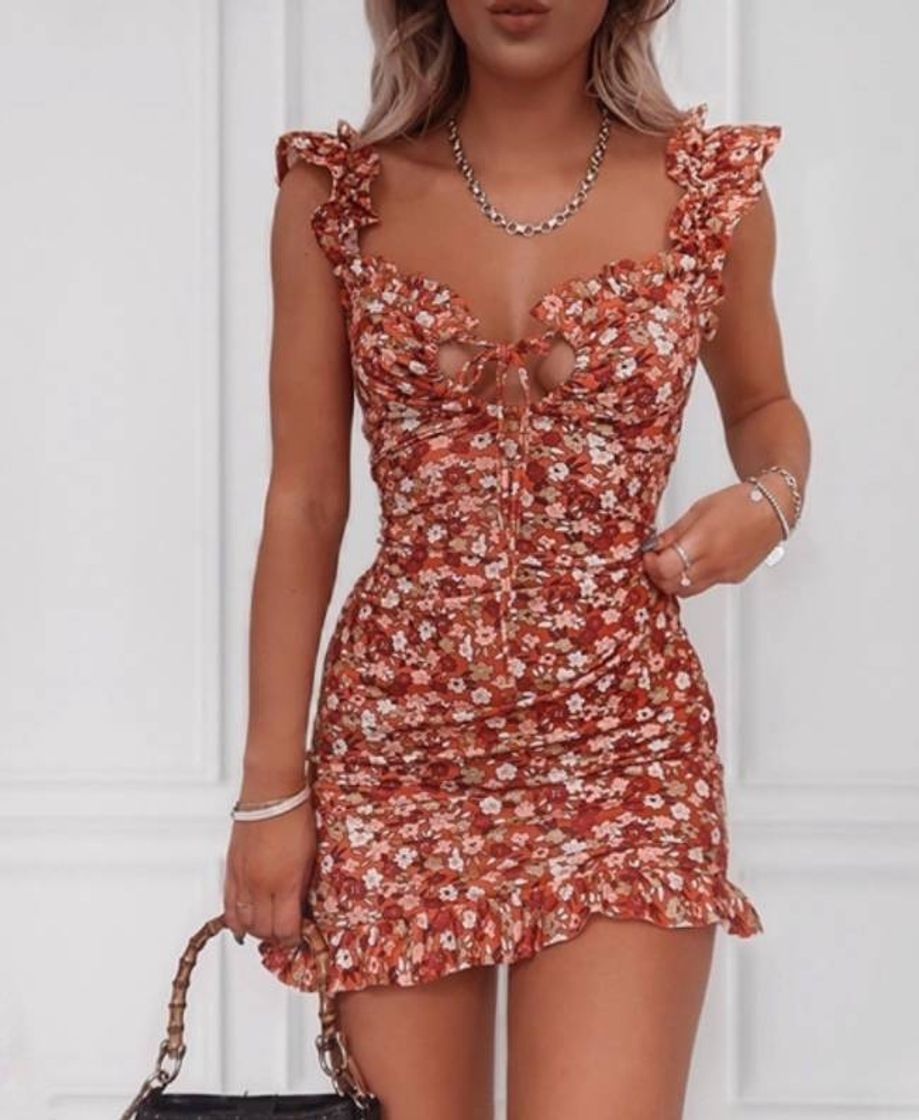 Fashion Fashion Women Summer Casual Sleeveless Floral Ruffle Bodycon