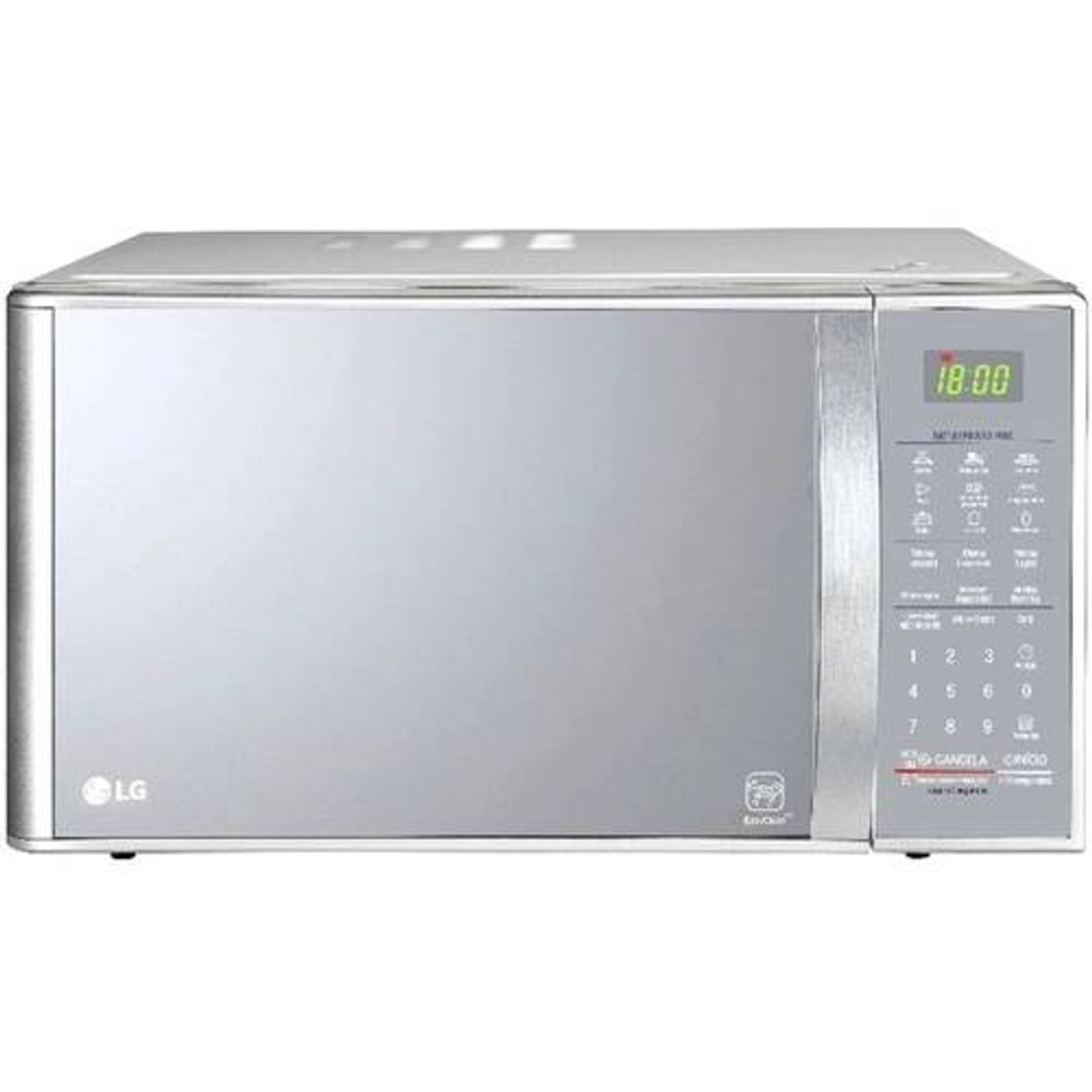 Fashion Micro-ondas Grill LG 30L Prata com Grill de Quartzo e Revest