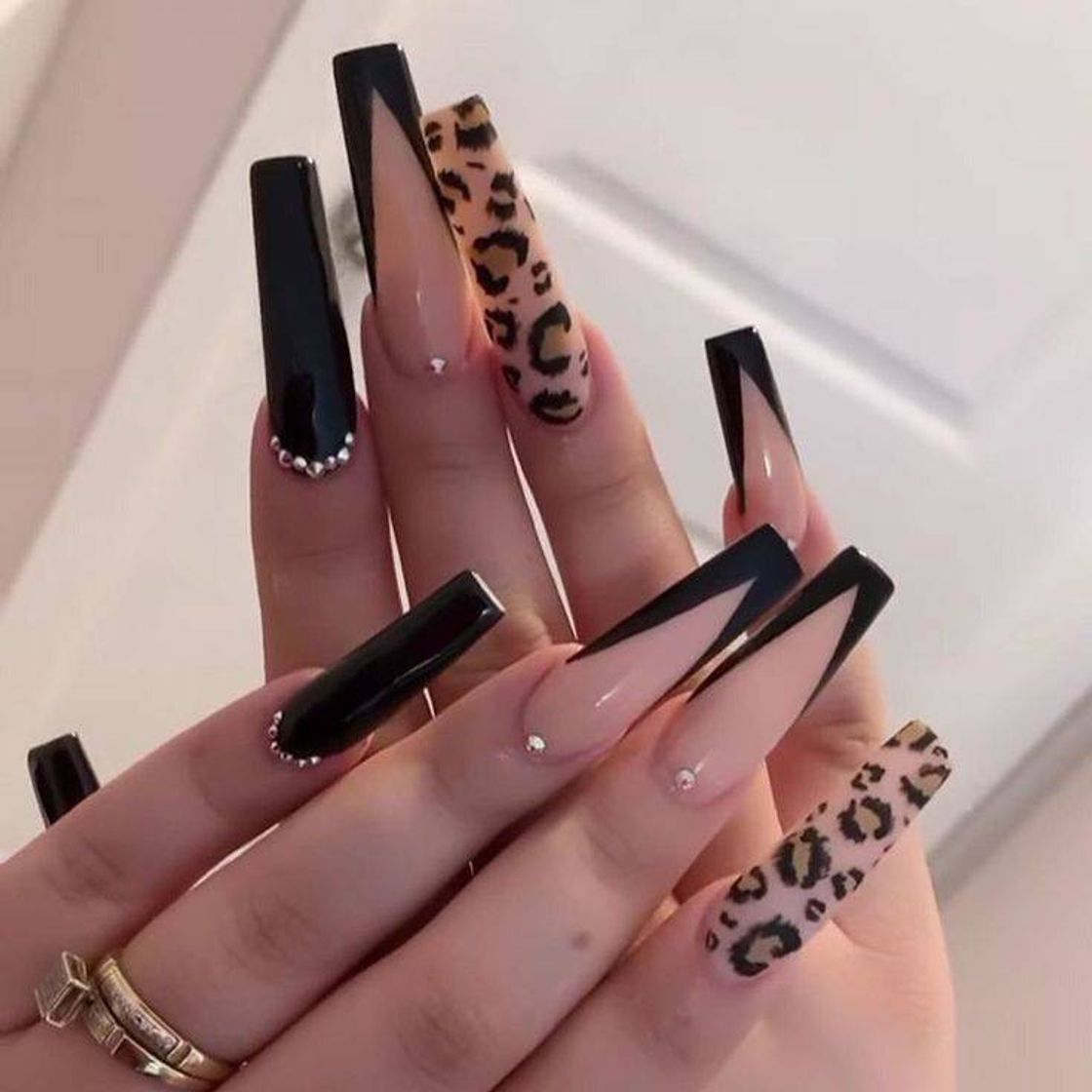 Fashion Unhas Animal Print 