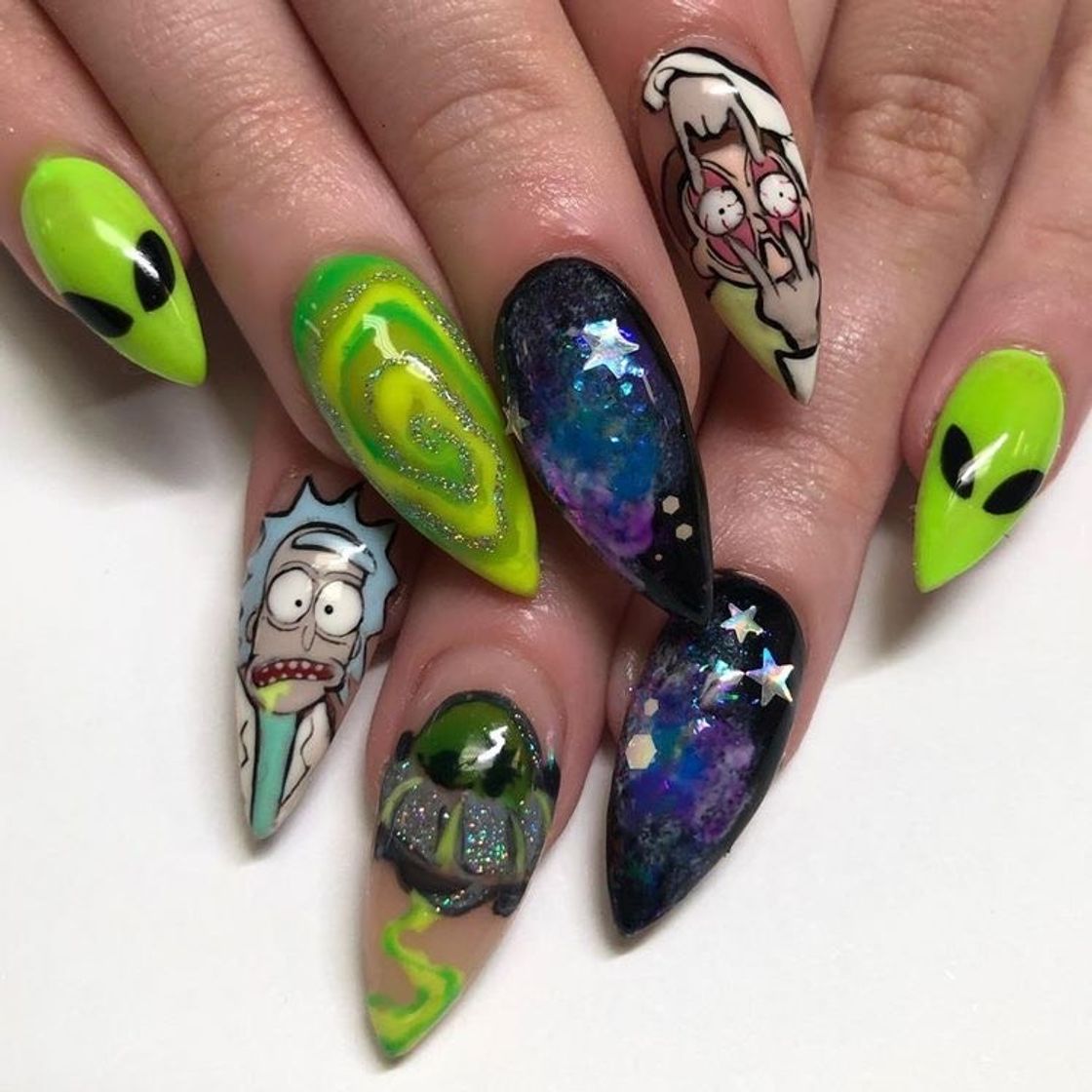 Moda Nails rick and morty 