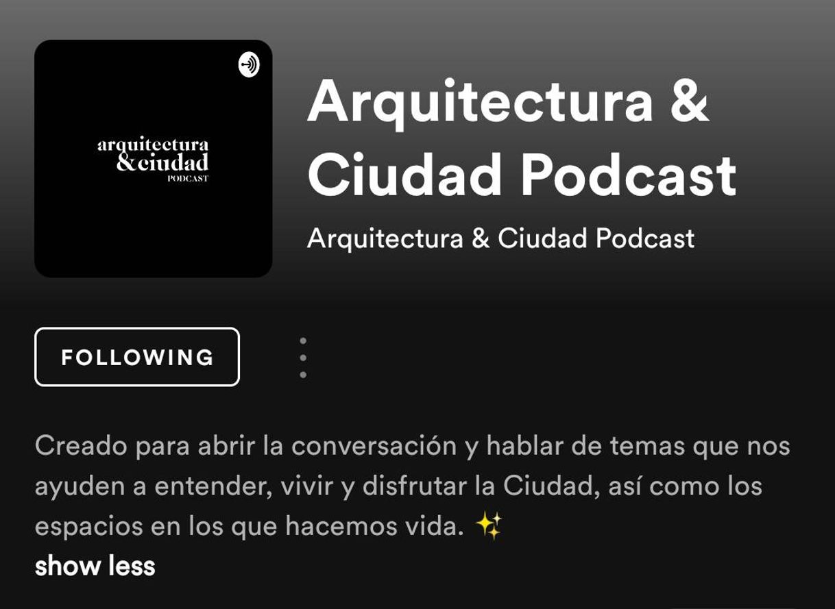 Fashion Arquitectura & Ciudad podcast.