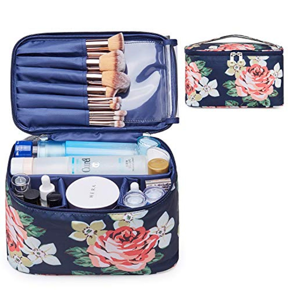 Moda Travel Makeup Bag - Bolsa de maquillaje grande para mujeres y niñas