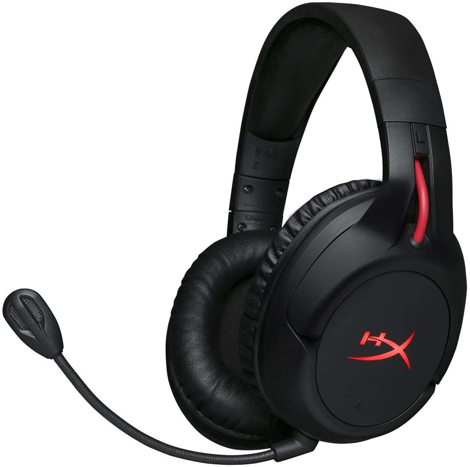 Fashion HyperX HX-HSCF-BK Cloud Flight Capacetes de gaming sem fios compatíveis com PC, PS4 e PS4 Pro, preto