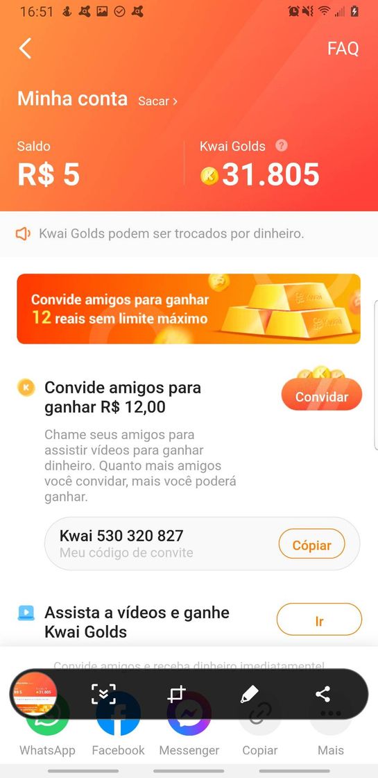 Fashion Use meu código  kwai e ganhe dinheiro