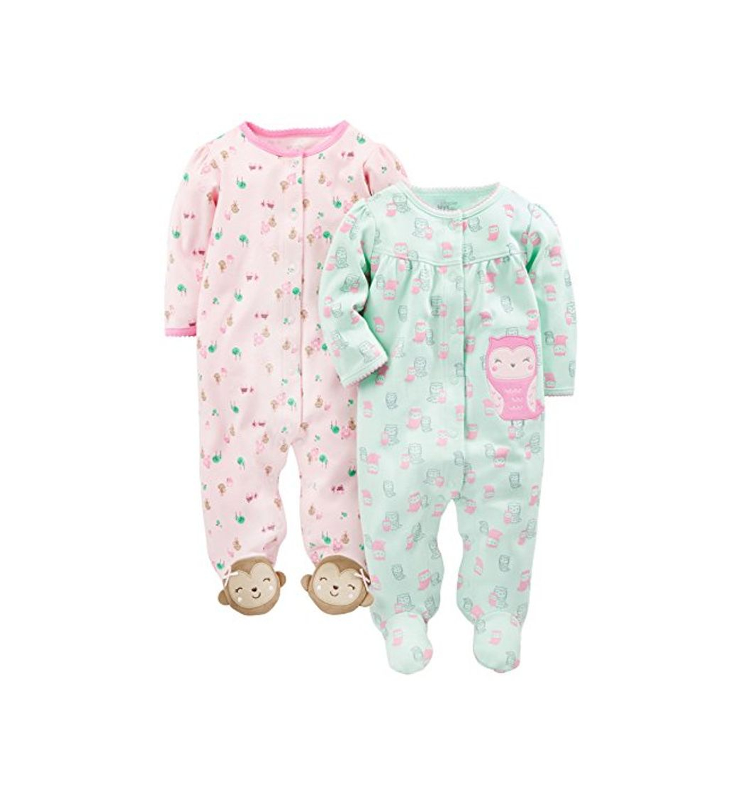 Fashion Simple Joys by Carter's Baby Girls paquete de 2 pies de algodón