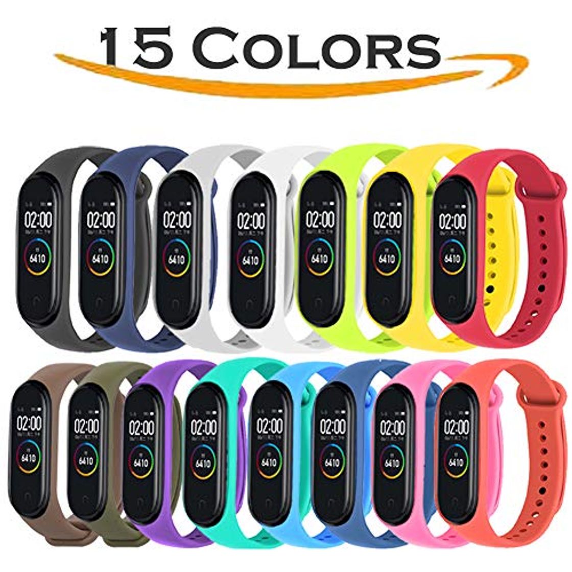 Electrónica Acalder Correa para Xiaomi mi Band 4, Pulseras Reloj Coloridos Silicona Banda