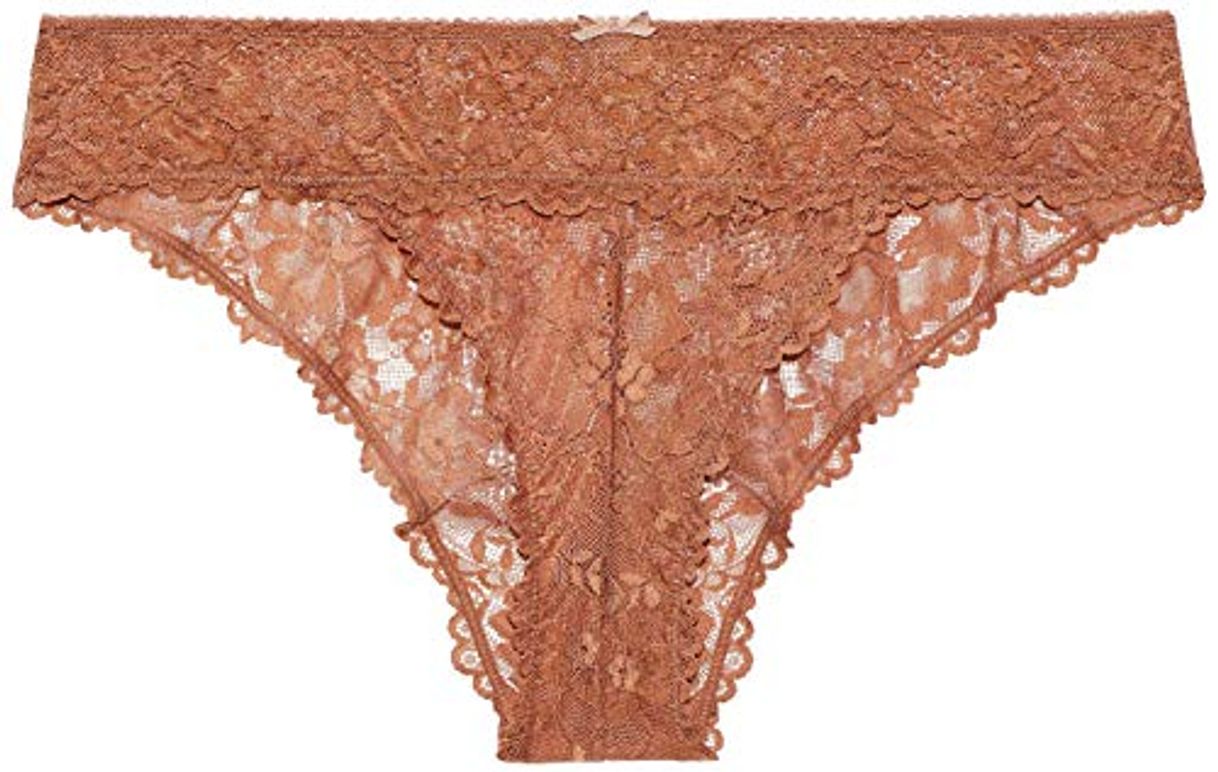 Fashion Savage X Fenty Floral Lace Cheeky, Braguita para Mujer, Marrón