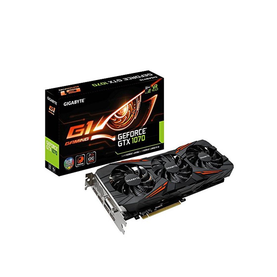 Electrónica GeForce GTX 1070 G1 Gaming 8G - Tarjeta gráfica