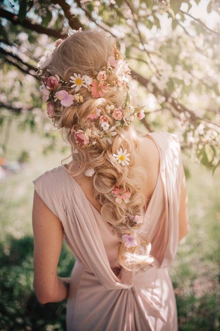 Moda Penteado flores 💐