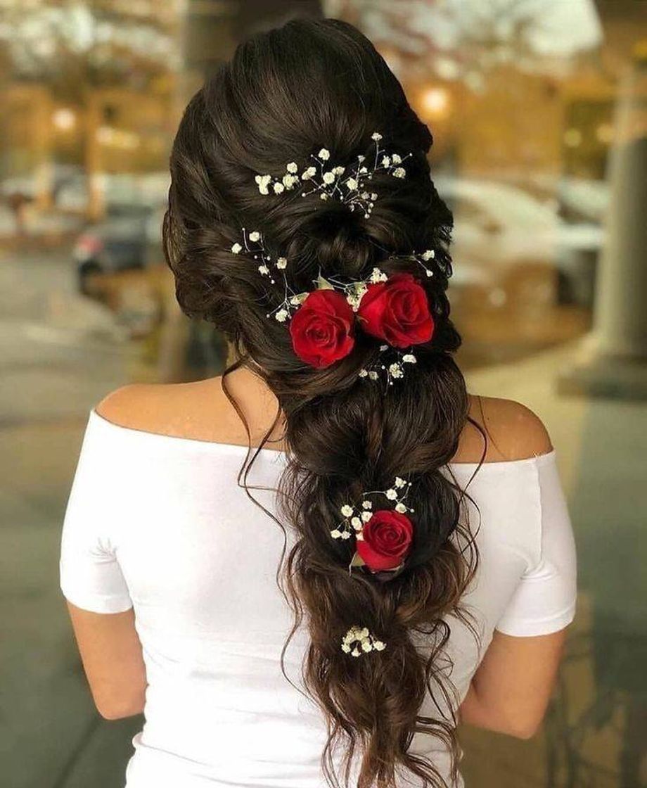 Moda Penteado flores 💐