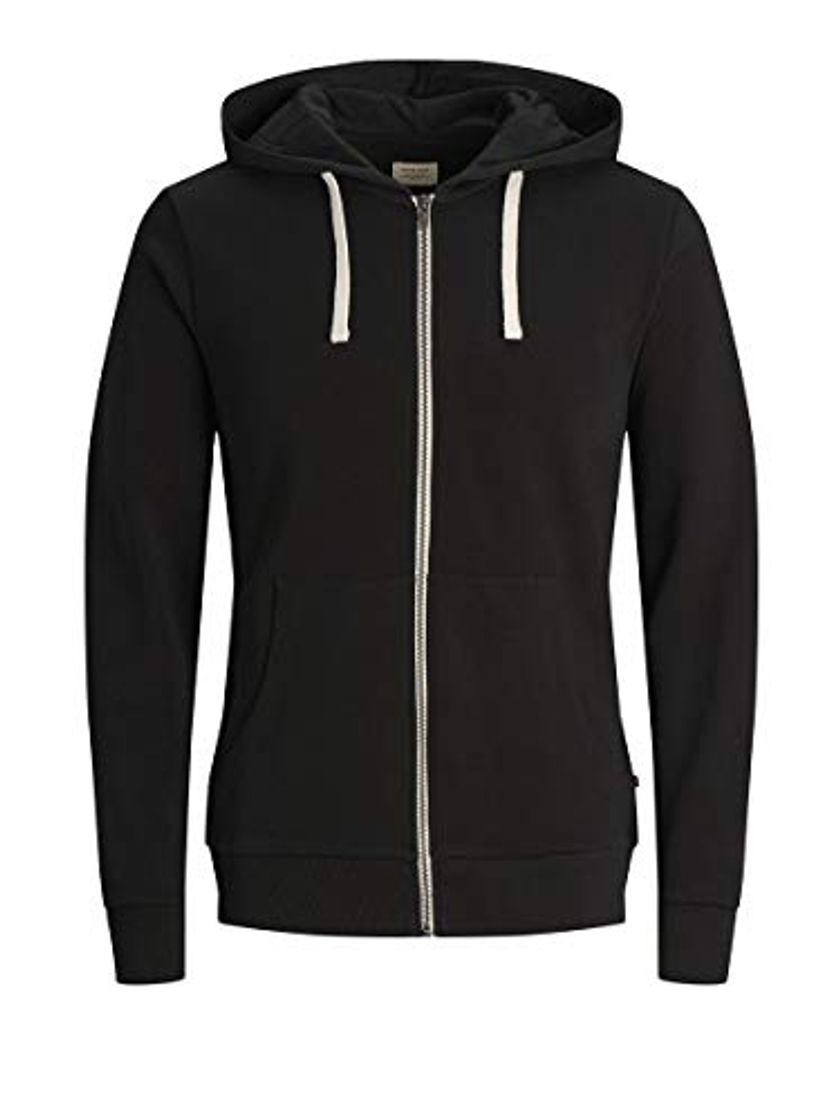 Social Jack & Jones Jjeholmen Sweat Zip Hood Noos Sudadera, Negro