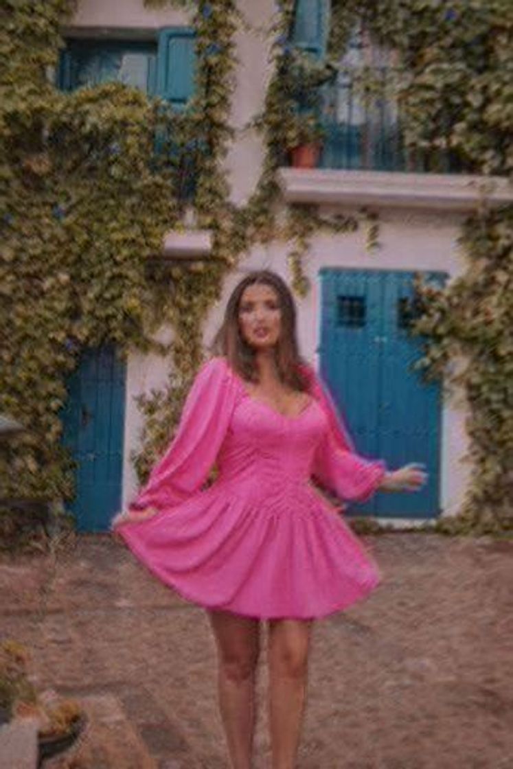 Social Vestido corsé rosa luminoso