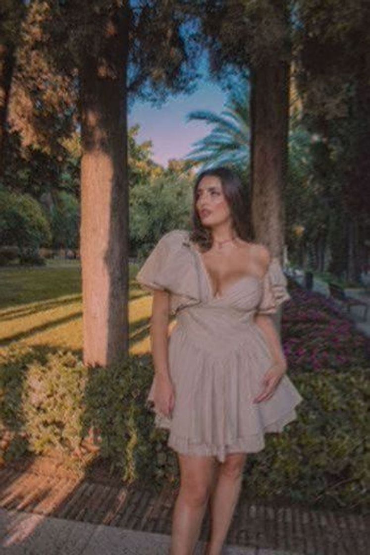 Social Vestido asimétrico beige
