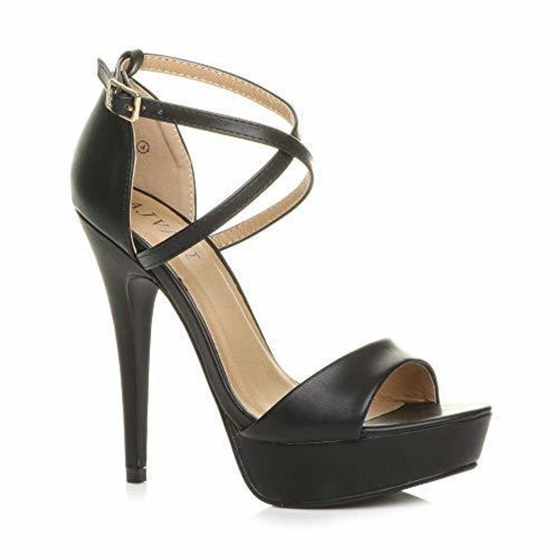 Fashion Mujeres tacón Alto Plataforma Fiesta Noche Boda Zapatos de Punta Abierta Sandalias
