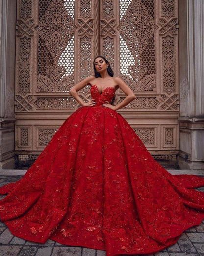 Vestido de noiva vermelho