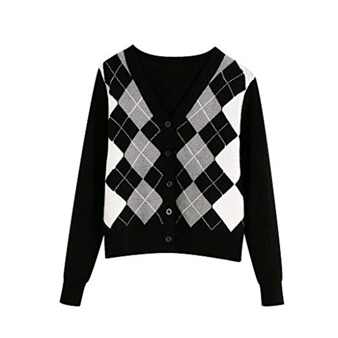 Fashion SuéTer Para Mujer CáRdigan PatróN De Rombos Manga Larga Estilo Inglaterra Top Sexy Blusa Punto Sudadera Pullover Tops Con Capucha Superior Halloween Navidad Chaqueta Abrigo Bolsillo CáLido