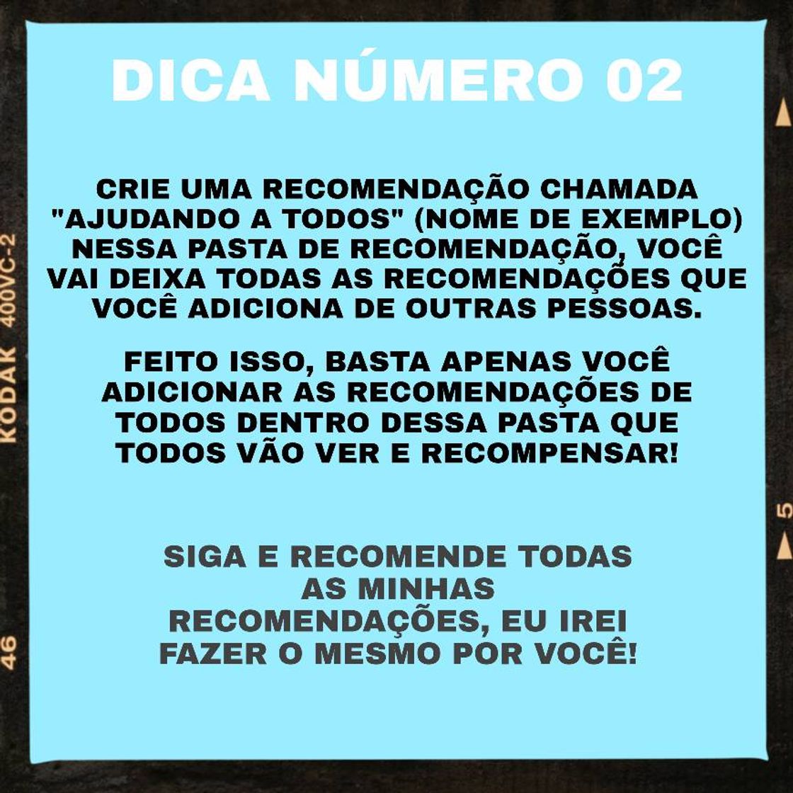 Social Dica número 02