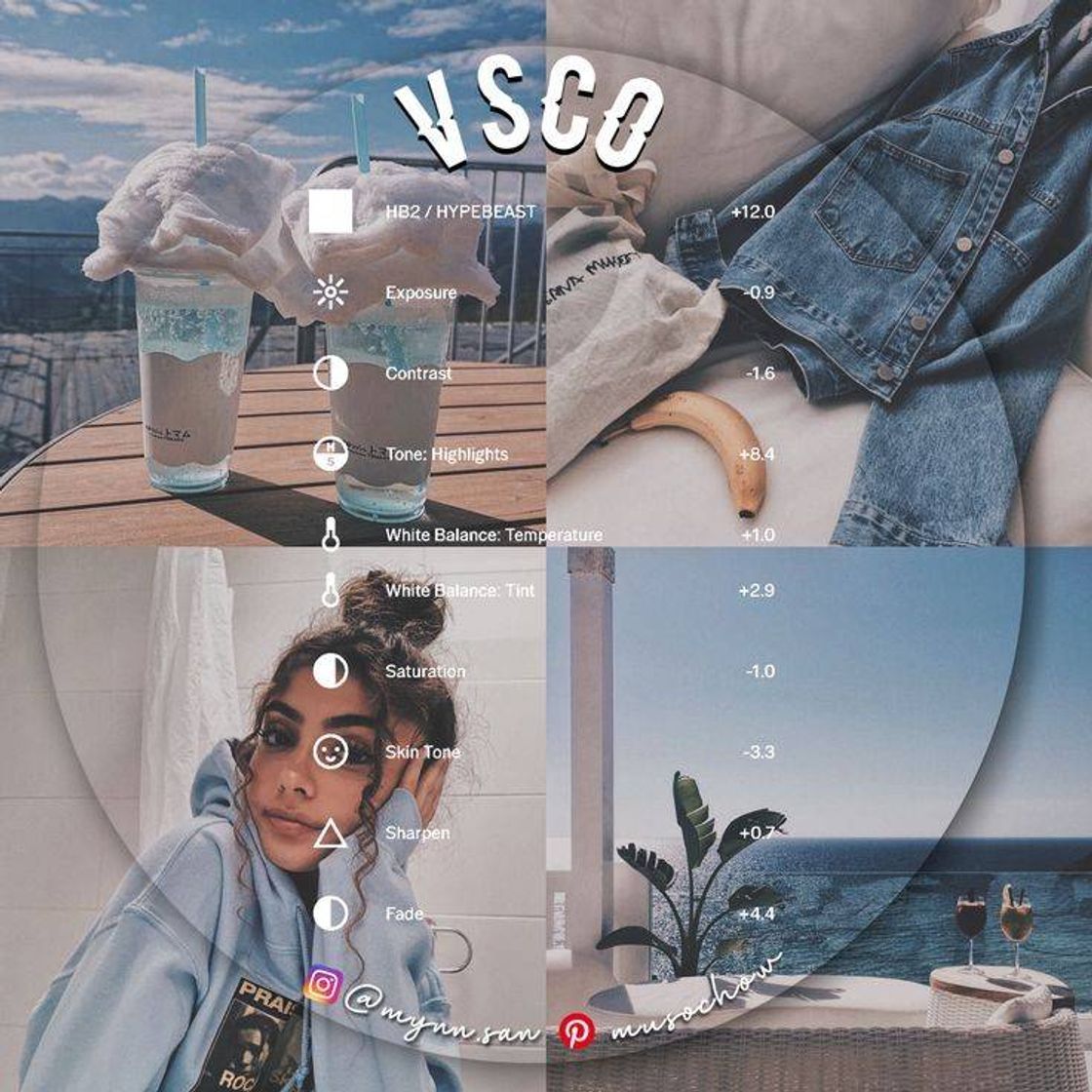 Fashion Blue Ocean VSCO Filter