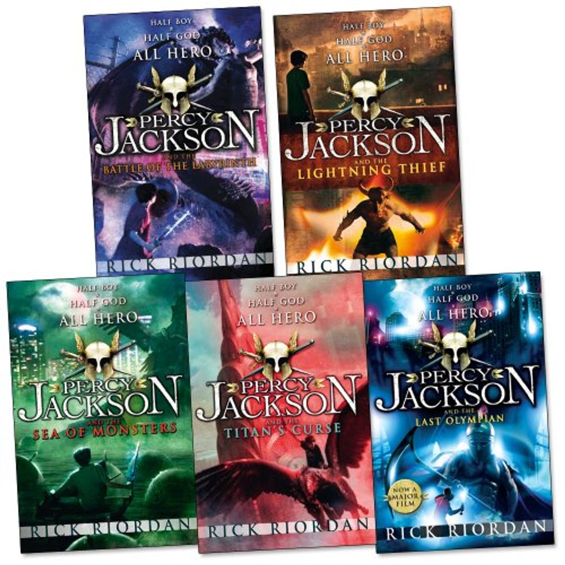 Libro Percy Jackson 5 Book Set Collection RRP Â£34.95