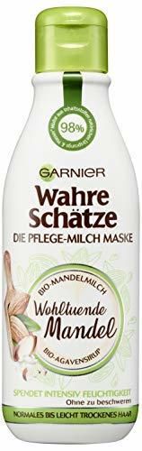Mascarilla de leche Garnier Wahre Schätze, almendra relajante, paquete de 1 unidad