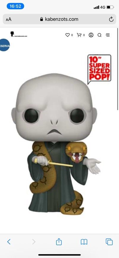 Producto Funko de Voldemort con serpiente Harry potter