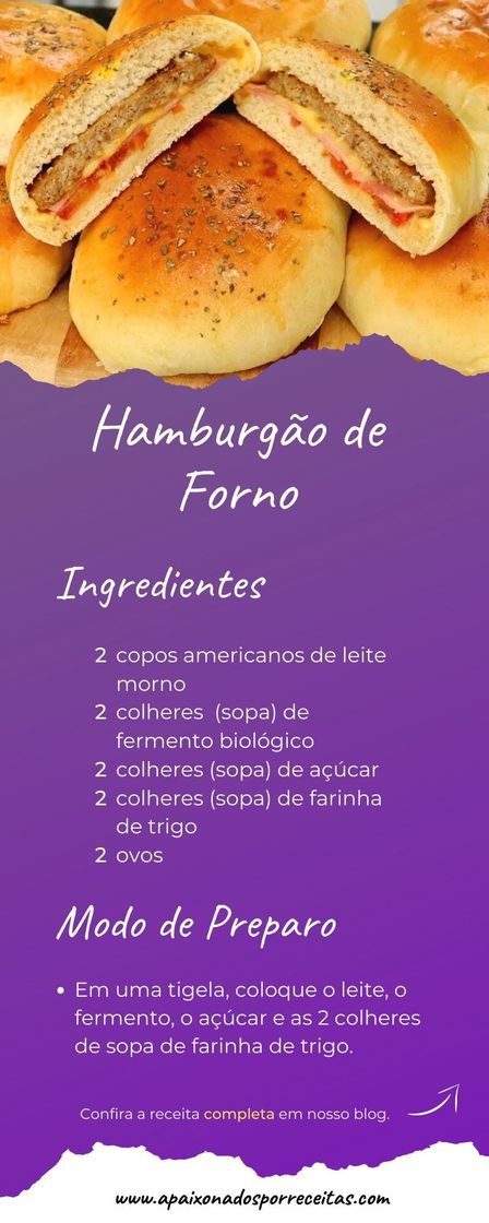 Moda Hambúrgão de forno