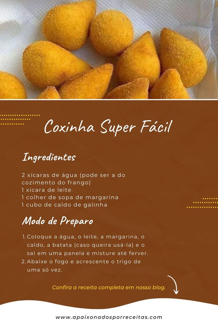 Moda Coxinha super fácil