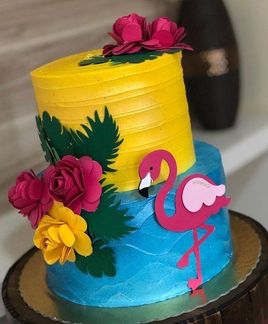 Bolo flamingo