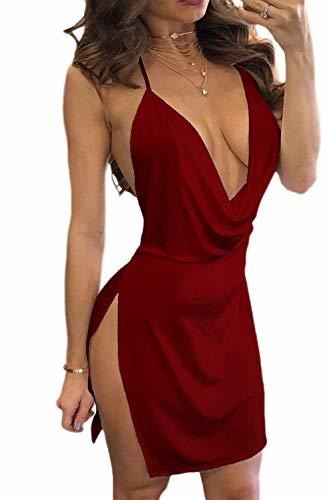 Producto Sevozimda Mujer Vestido de Fiesta Mini Vestido Hombros Descubiertos Ajustado Slim Vestidos