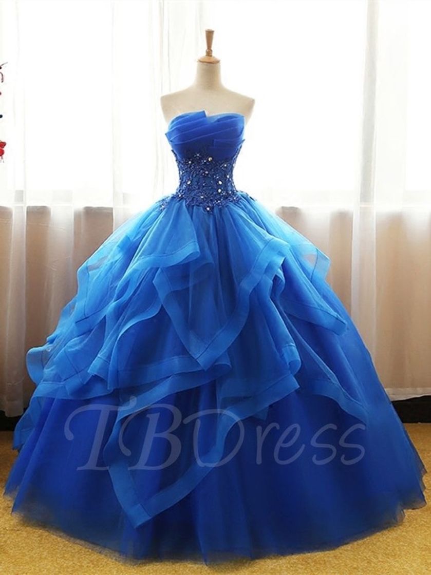 Social Vestido 15 anos azul royal 