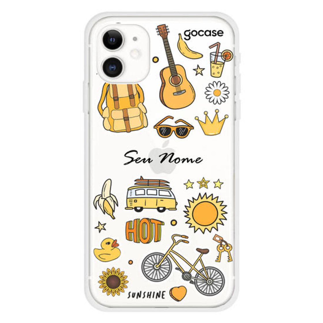 Moda Capinha para celular Mirror - Clear Logo White