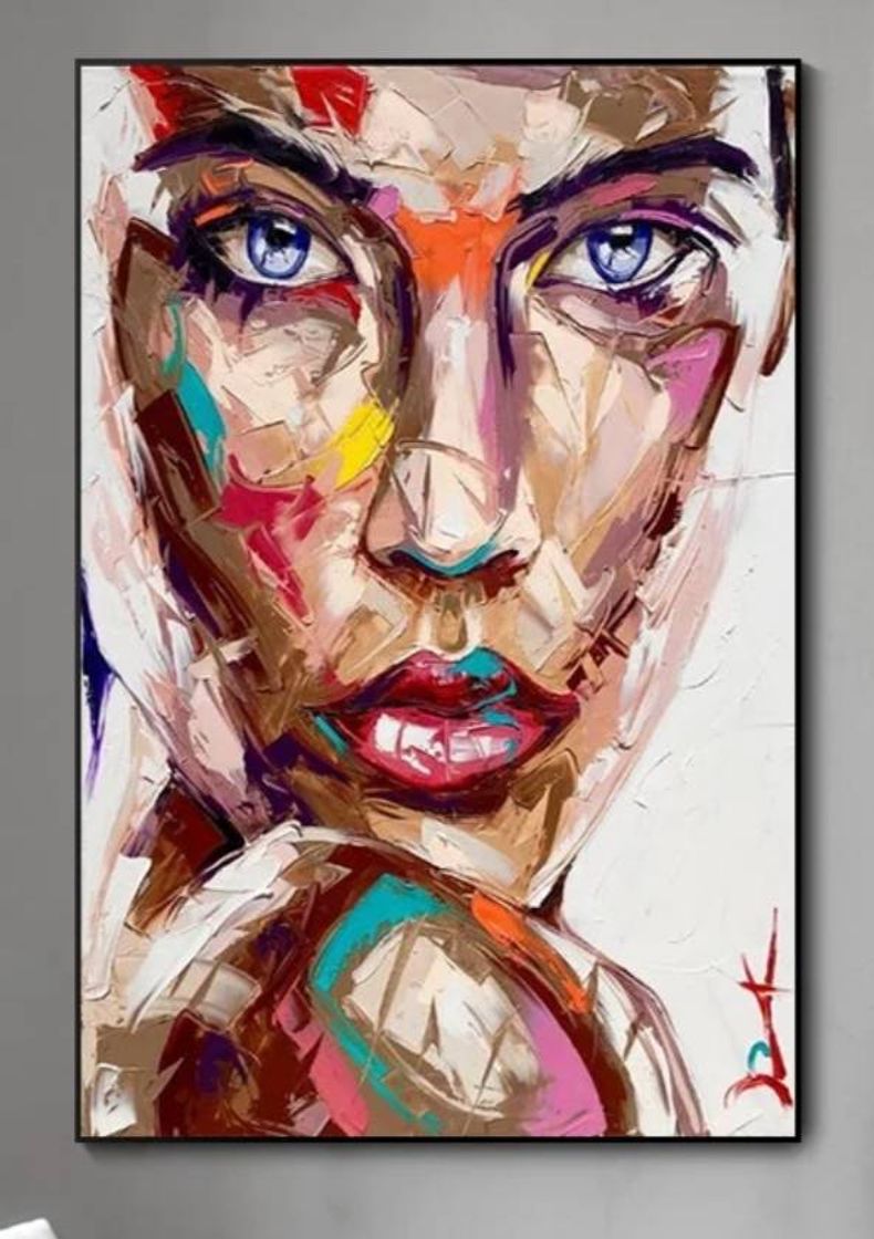 Fashion Pintura abstrata rosto