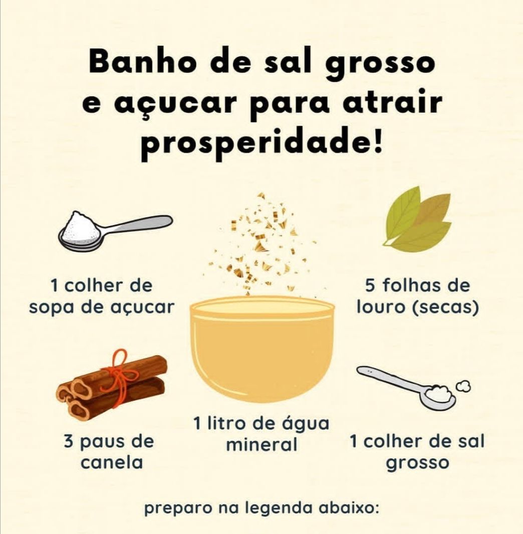 Moda Banho de Sal grosso para atrair prosperidade