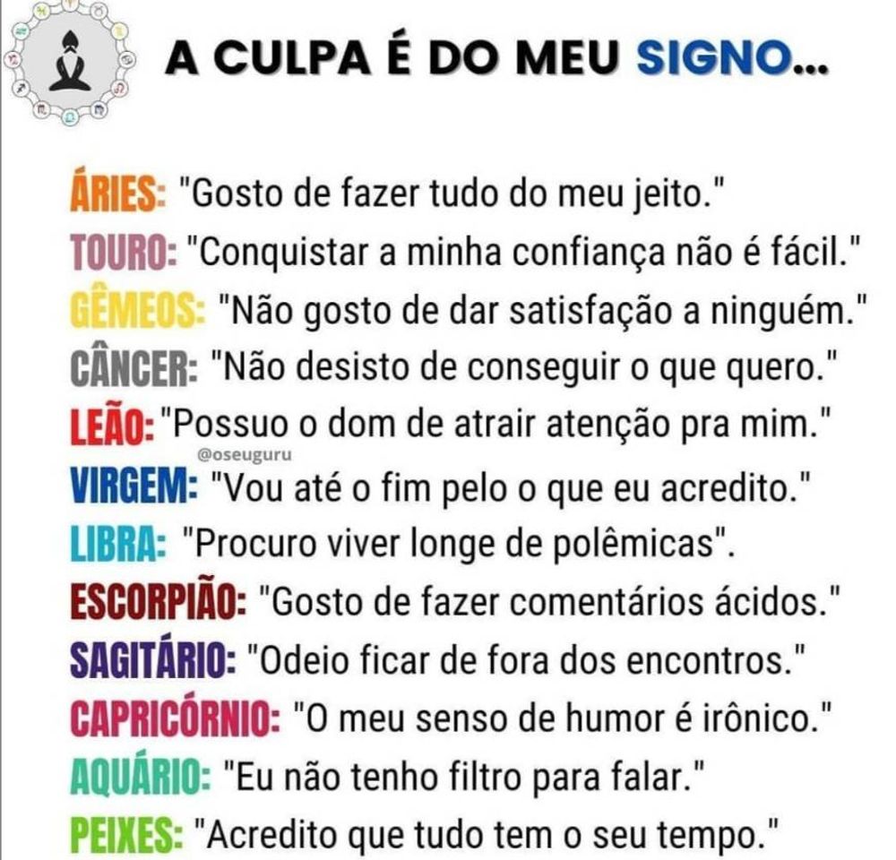 Fashion Signos... Como pensam eles